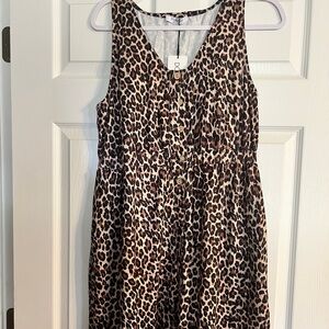 Leopard Print Sleeveless Dress